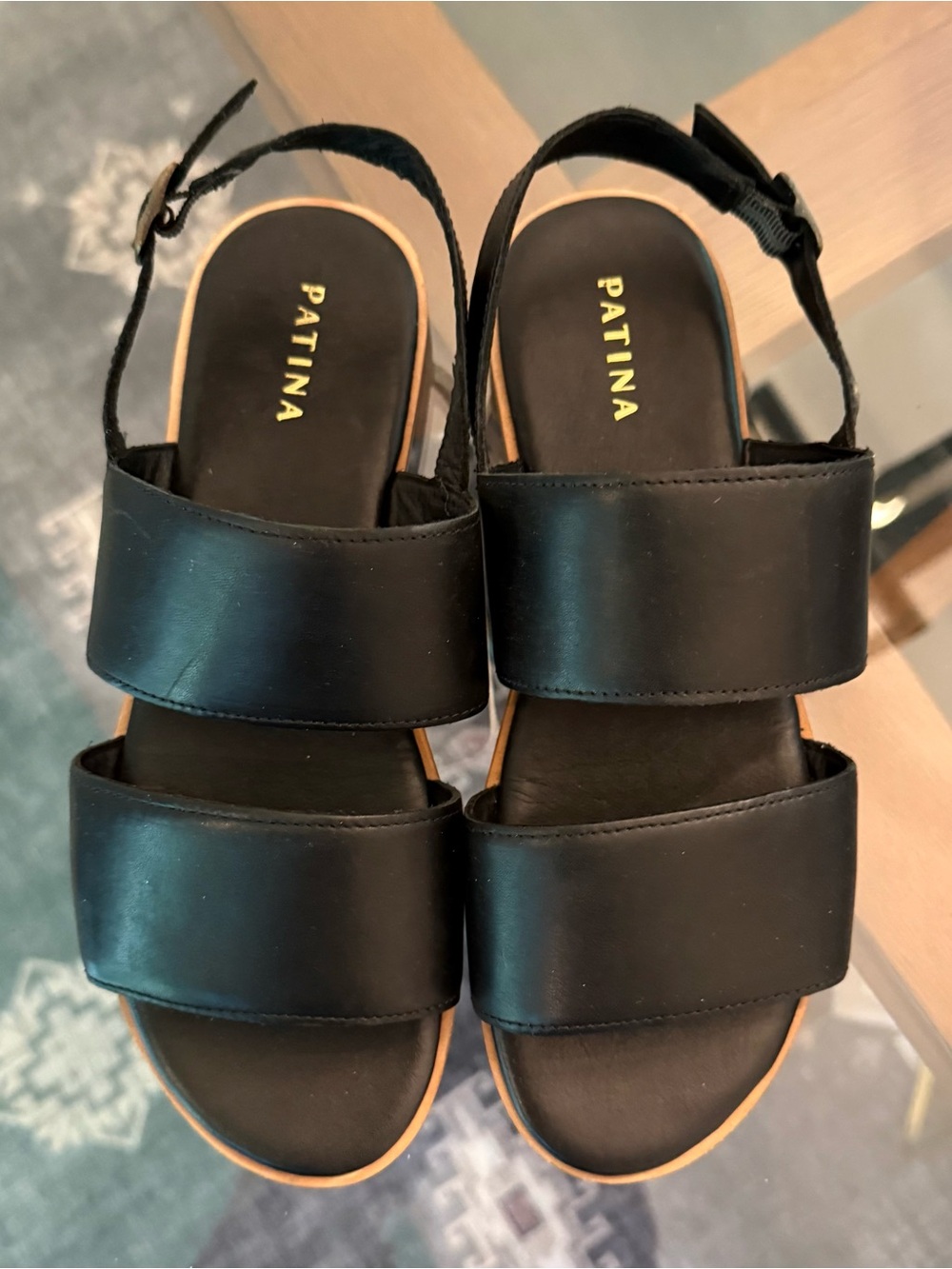 Portland Leather Patina Double Strap Sandal